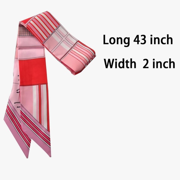 Purse Pony scarf Pink and Red Horse Print Scarf like designer for your handbag - Picture 4 of 4